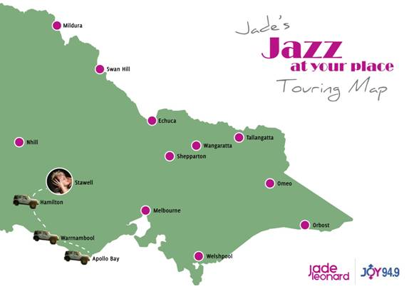 Jazz at your Place Touring Map