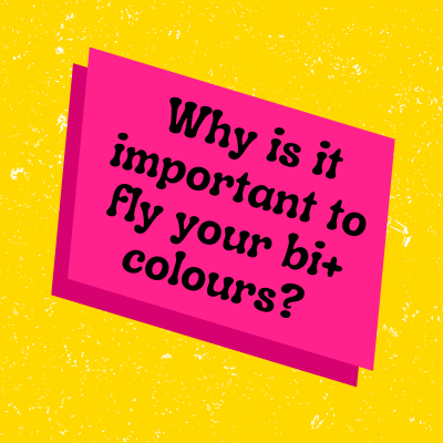 Why is it important to fly your bi+ colours?