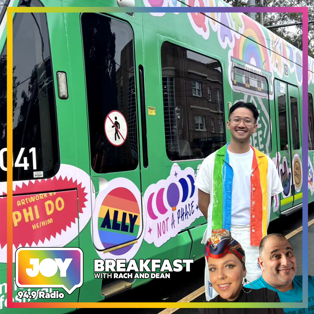 Phi Do’s fab winning #AllAboard Pride Tram design