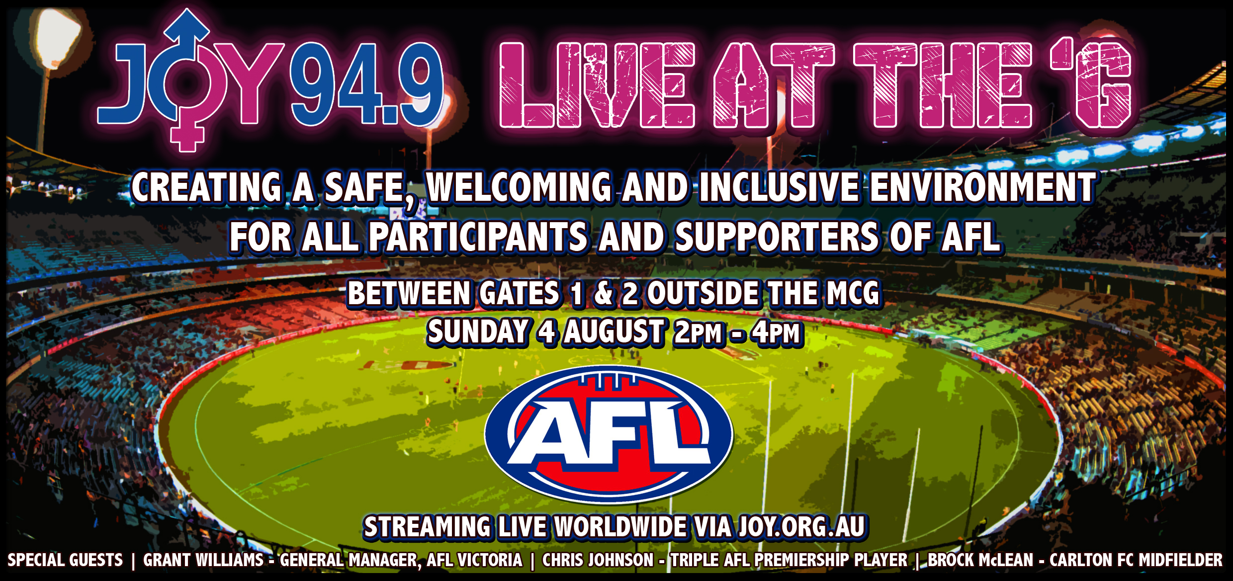 Listen and see JOY live at the ‘G