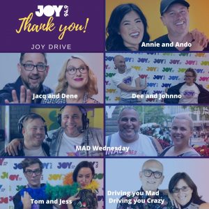 A heartfelt thank you to all our drive show presenters!
